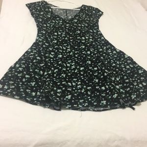 Mudd xs button front lace up back dress